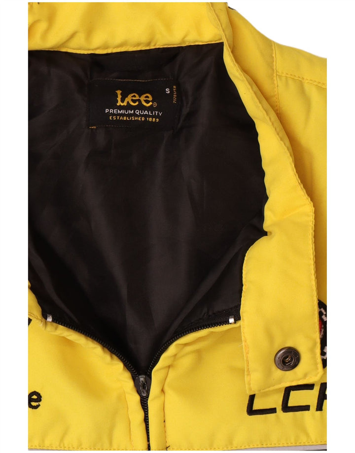 Lee Herre Grafisk Quiltet Gilet UK 36 Small Black Colourblock Polyester