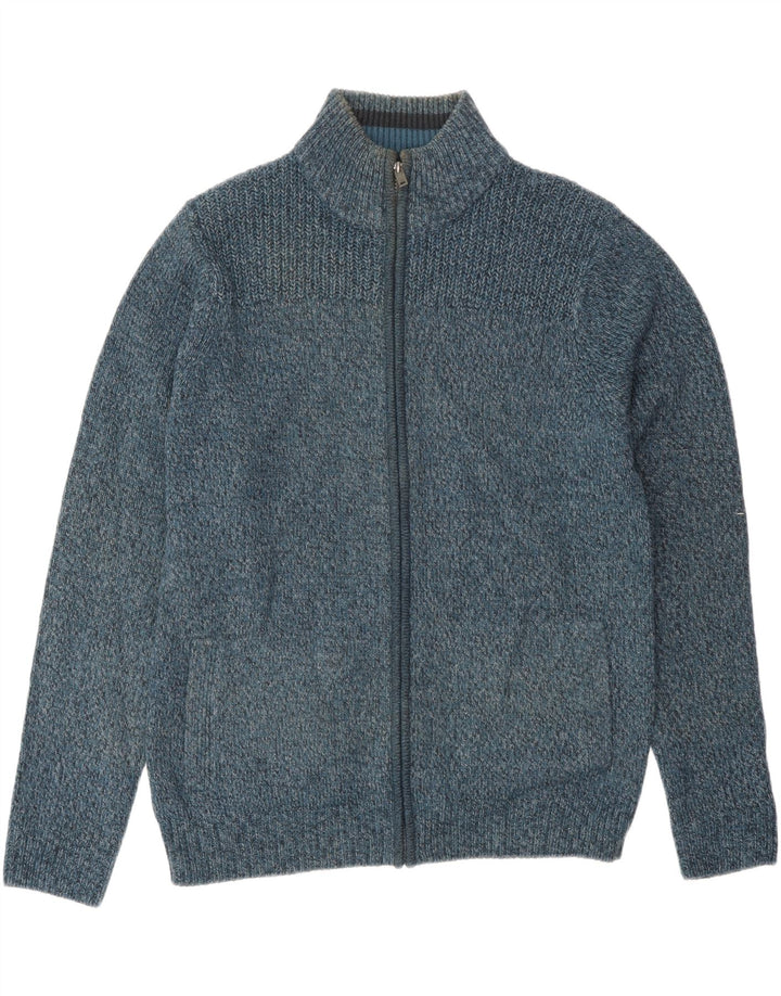 Marks & Spencer Herre Regular Fit Cardigan Sweater Medium Blue Acryl