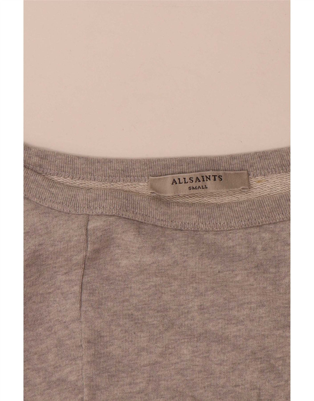All Saints Dame Oversized Sweatshirt Jumper UK 10 Lille Grå Bomuld