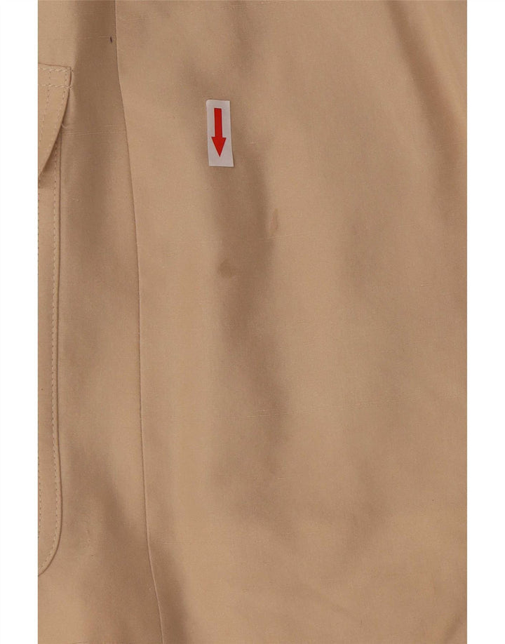 Max Mara Dame 2 Button Blazer Jacket UK 12 Medium Beige Silke