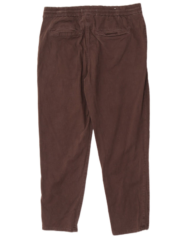 Zara Herre Tapered Chino Bukser Large W32 L27 Brun Bomuld