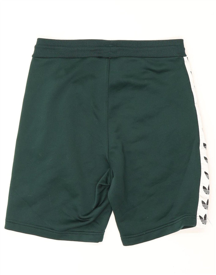 Adidas Graphic Sports Shorts til mænd Small Green Colourblock Polyester