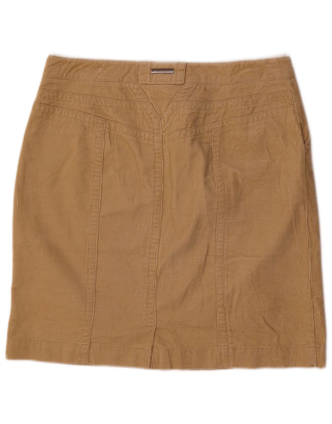 Tommy Hilfiger dame fløjlsnederdel US 8 Medium W32 Beige Bomuld