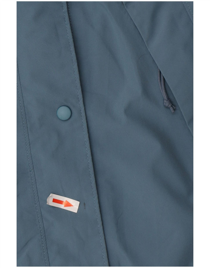 MOUNTAIN UDSTYR Dame Regnjakke med hætte UK 14 Medium Blue Polyester