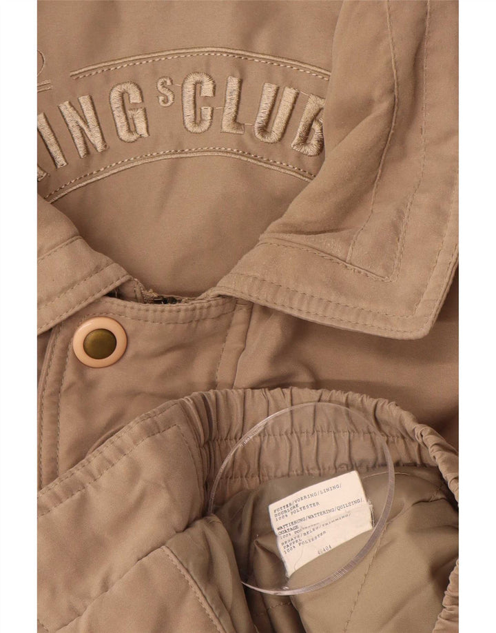 Vintage Bomberjakke til mænd UK 40 Large Beige Polyester