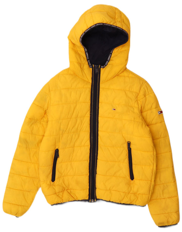 Tommy Hilfiger Herre Hættejakke Regular Fit Polstret Jakke UK 38 Medium Gul