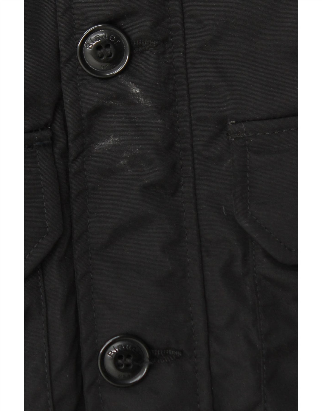 Blauer Herre Polstret Military Jacket UK 40 Stor Sort Nylon