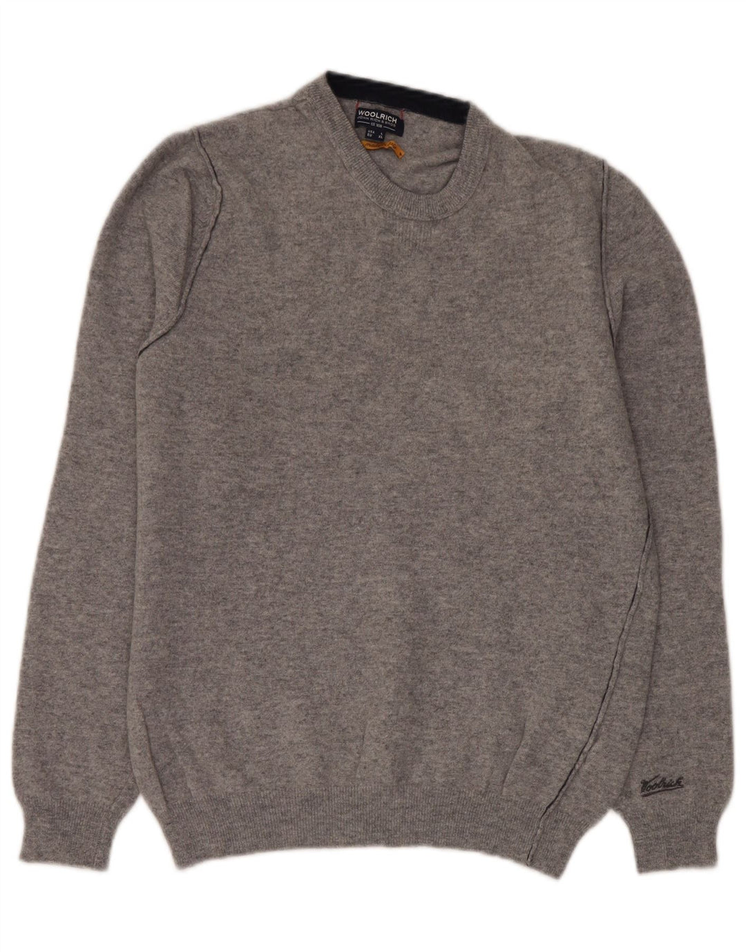 Woolrich Dame sweater med rund hals DK 16 Stor grå uld