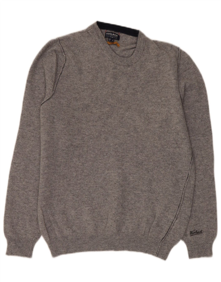 Woolrich Dame sweater med rund hals DK 16 Stor grå uld
