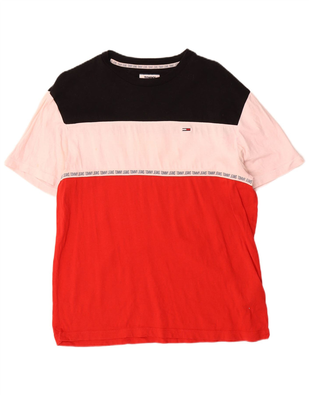 Tommy Hilfiger Herre grafisk T-shirt Top Medium Flerfarvet Colourblock
