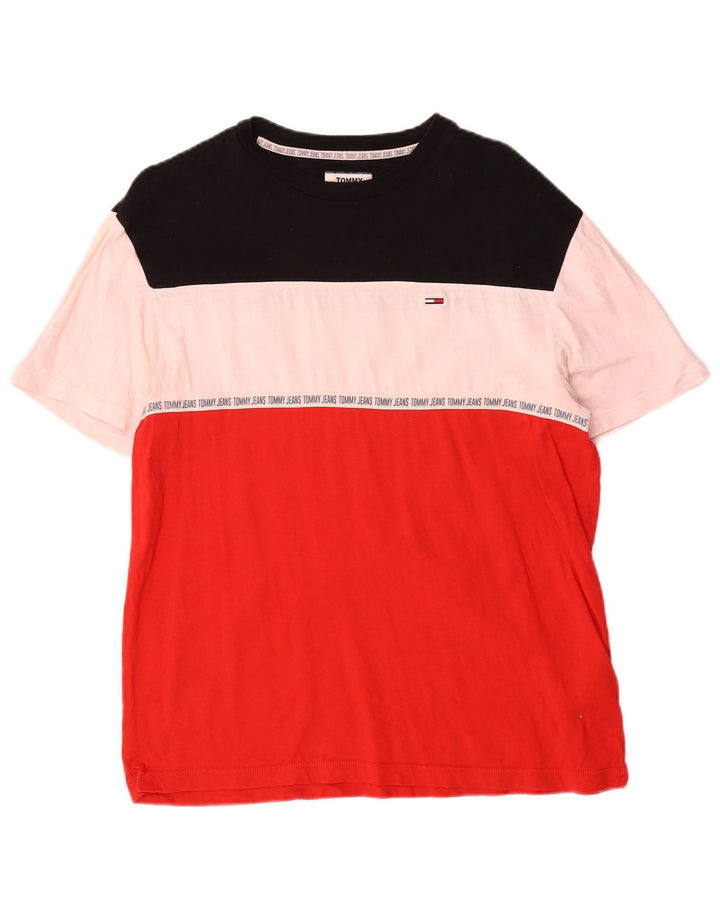 Tommy Hilfiger Herre grafisk T-shirt Top Medium Flerfarvet Colourblock