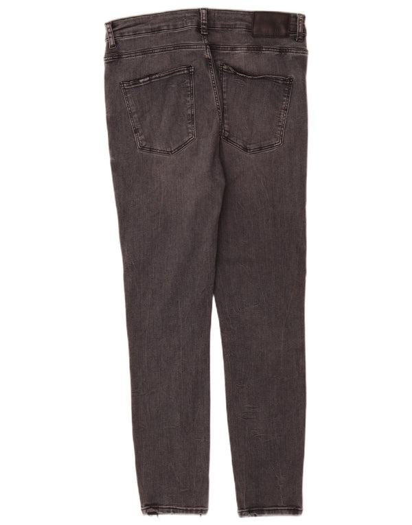 Zara Dame Højtalje Skinny Jeans EU 42 Large W32 L27 Grå