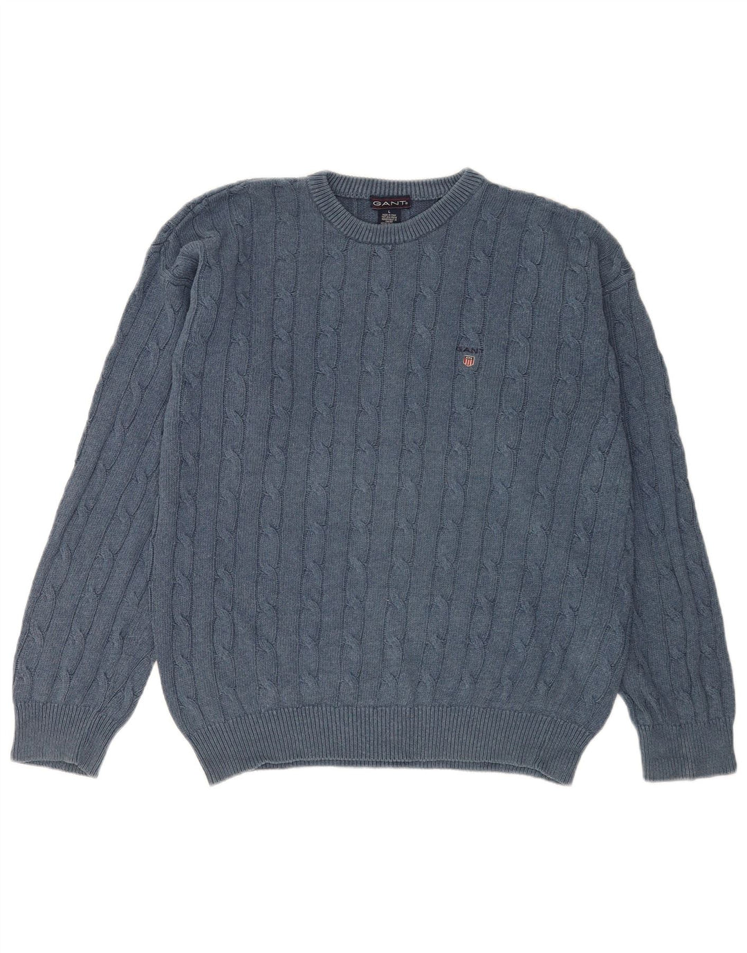 Gant herre rund hals sweater stor blå bomuld
