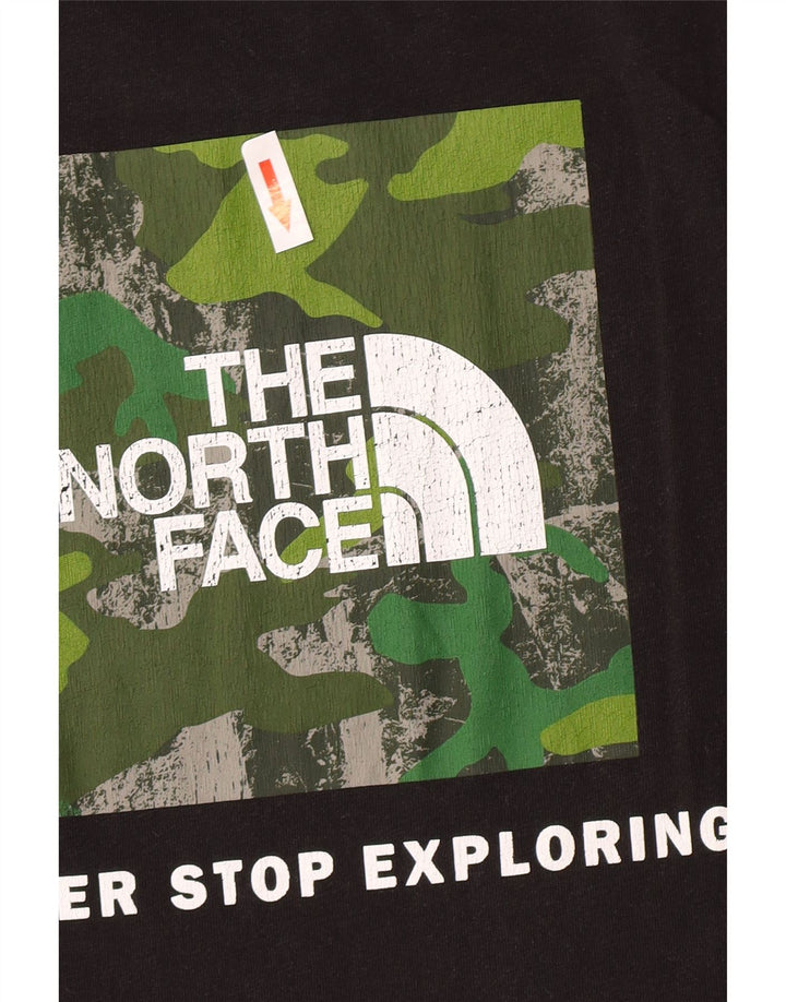 The North Face Herre grafisk T-shirt Top Medium Sort Bomuld