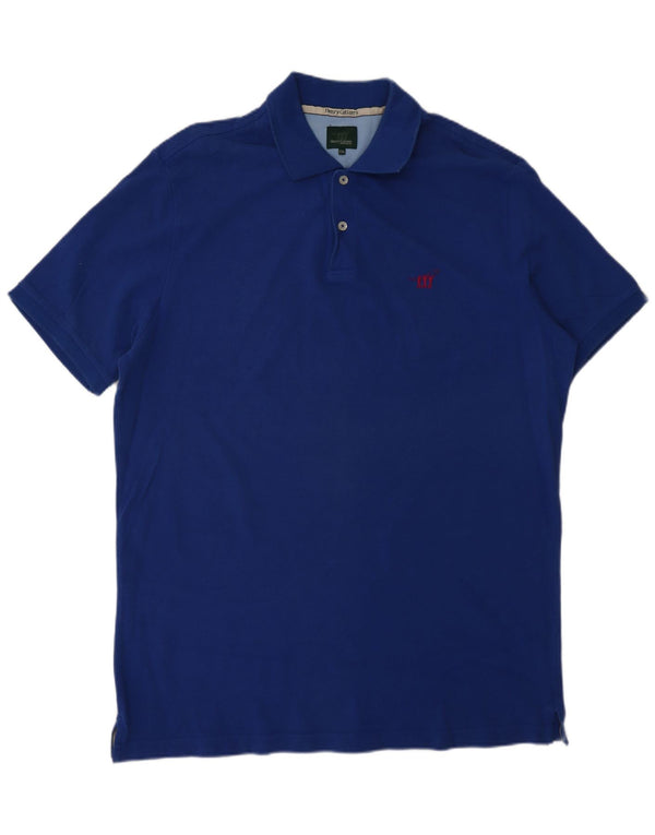 Henry Cottons Mens Polo Shirt 2XL Blue Cotton