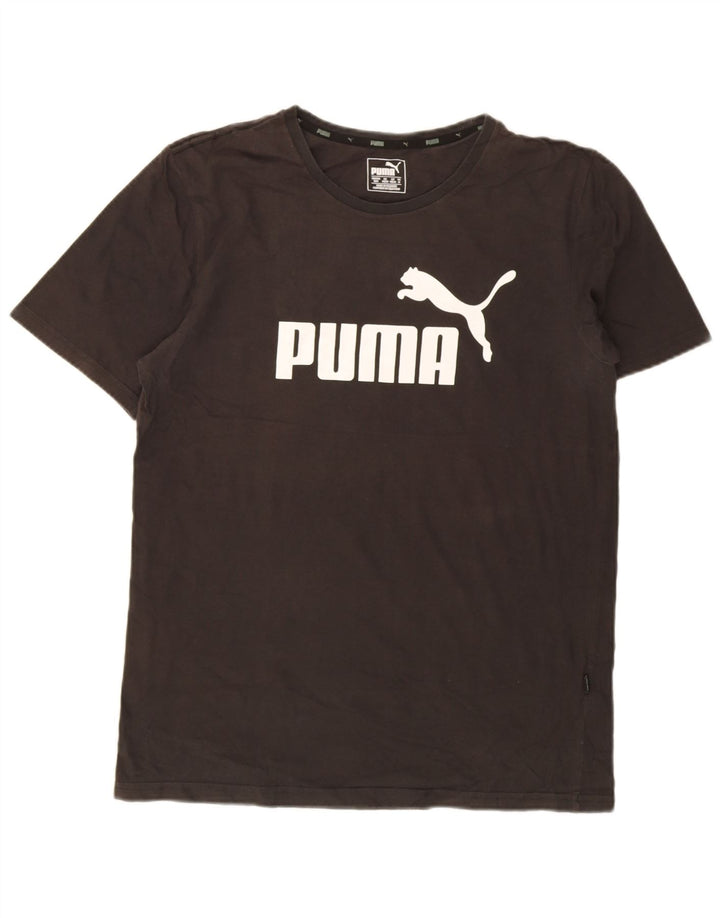Puma Herre Grafisk T-Shirt Top Medium Sort Bomuld