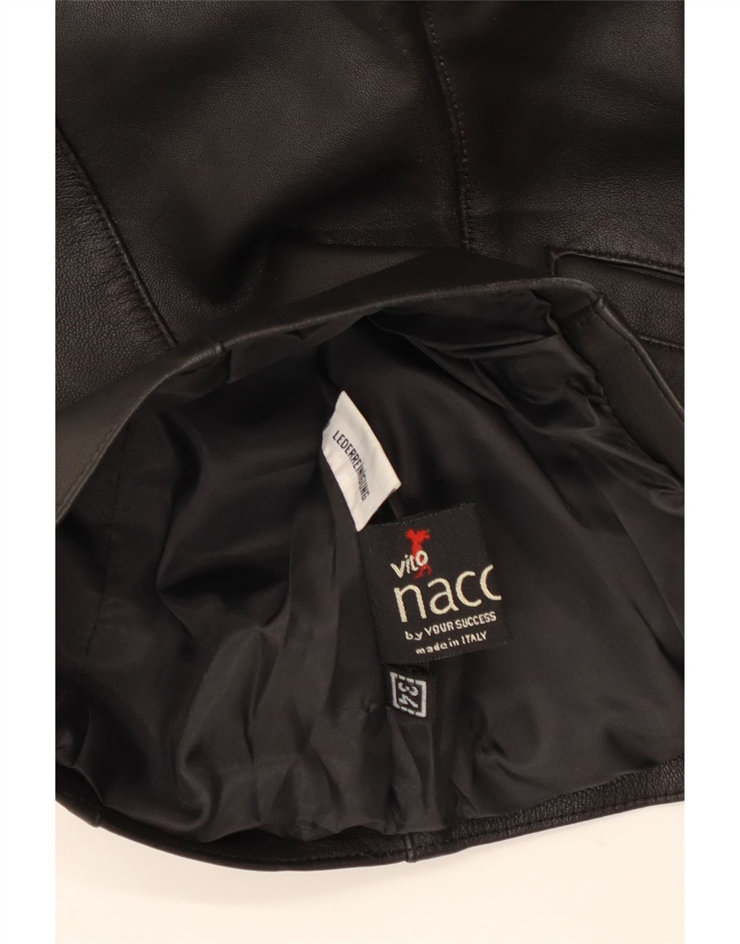 VINTAGE Lædervest til kvinder EU 34 XS sort læder