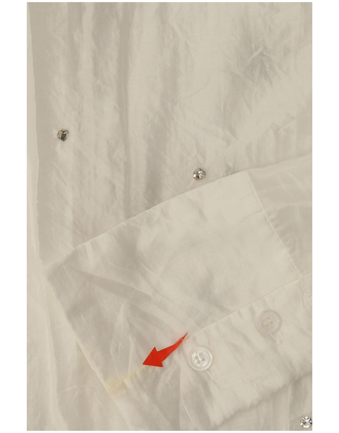 ZARA Oversized skjortebluse til kvinder UK 6 XS Hvid