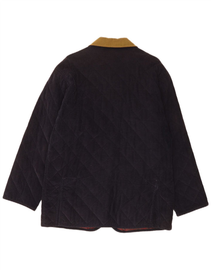 Via Ardigo Herre Quiltet Corduroy-jakke IT 46 Small Navy Blue