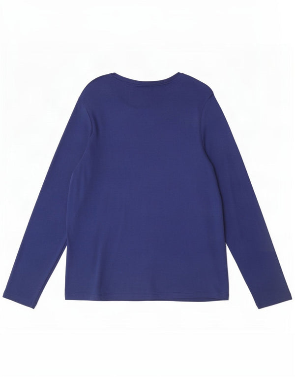 Marks & Spencer Dame Grafisk Top Langærmet UK 22 3XL Navy Blue Floral