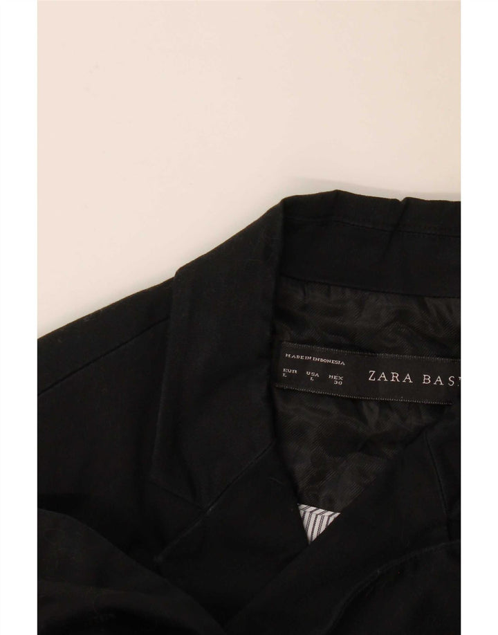 Zara Dame 1 Knap Blazer Jacket UK 14 Large Sort