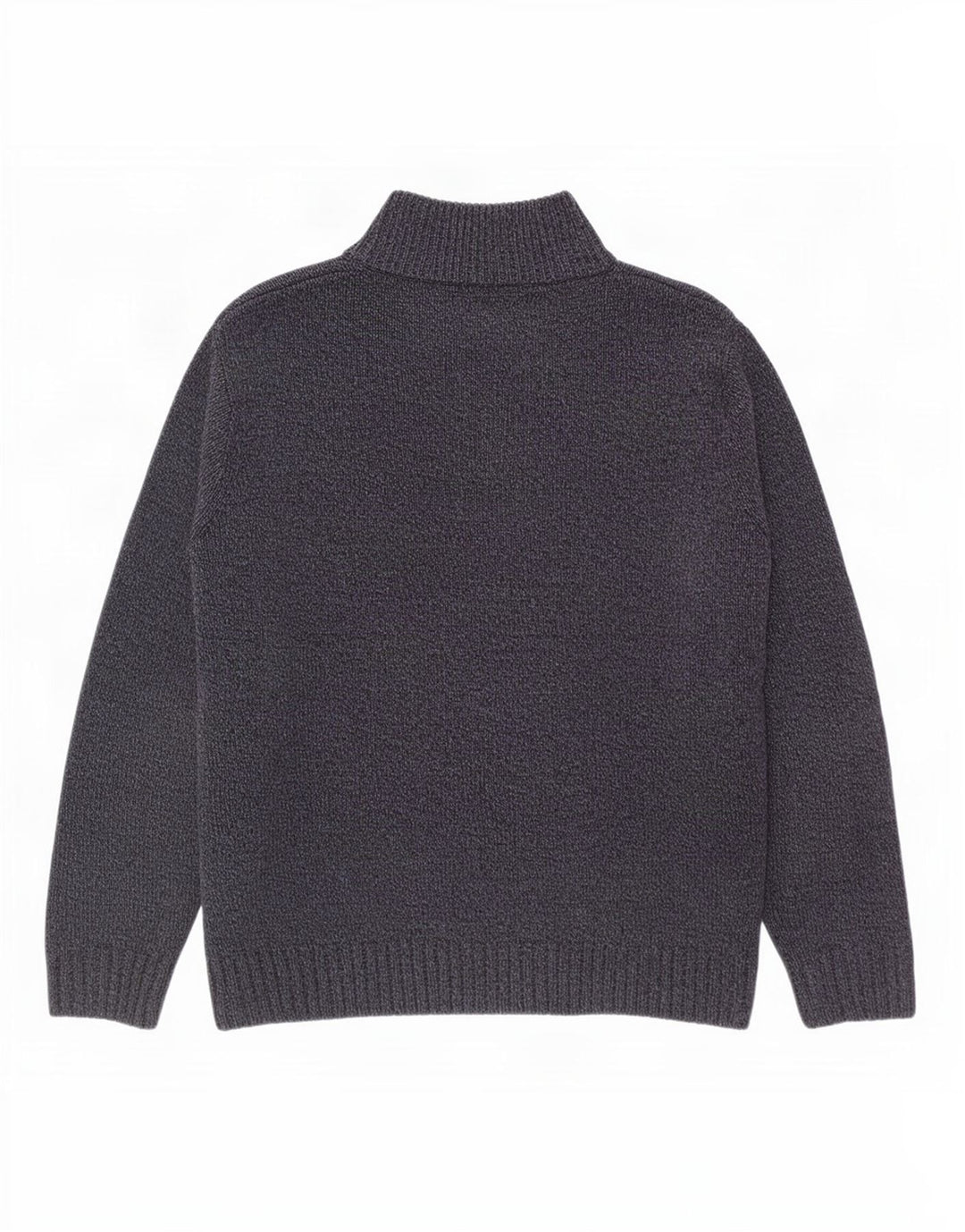 Marks & Spencer Herre Button Neck Jumper Sweater Large Navy Blue Flecked