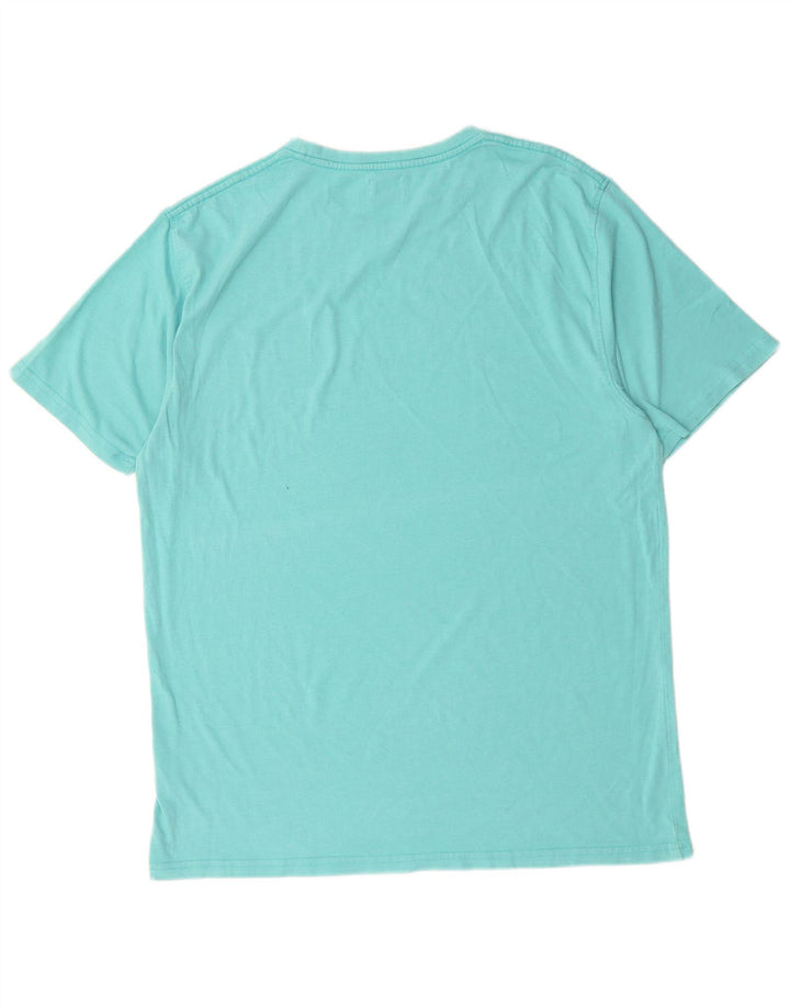 Saltrock Herre Grafisk T-Shirt Top XL Blå Bomuld