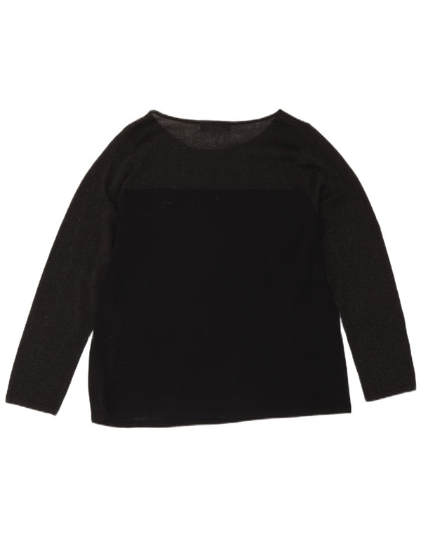 Marks & Spencer Dametop Langærmet UK 18 XL Sort Viscose