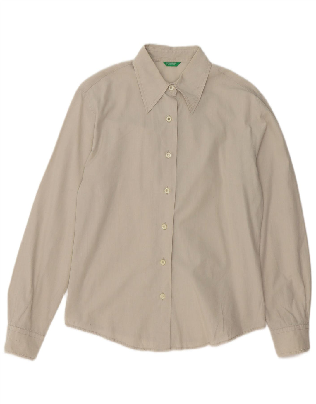 BENETTON Dameskjorte UK 14 Medium Grå