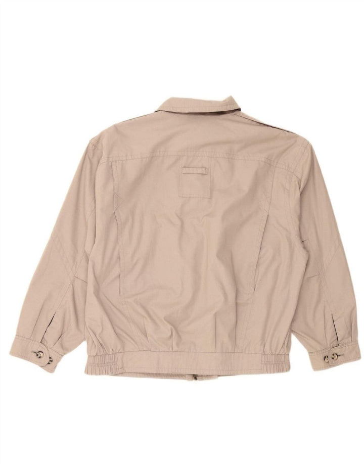VINTAGE Mens Bomber Jacket IT 52 XL Grey Polyester Vintage Vintage and Second-Hand Vintage from Messina Hembry 
