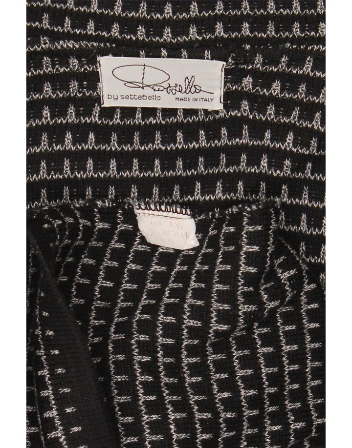 Settebello herre cardigan sweater XL sort ternet akryl