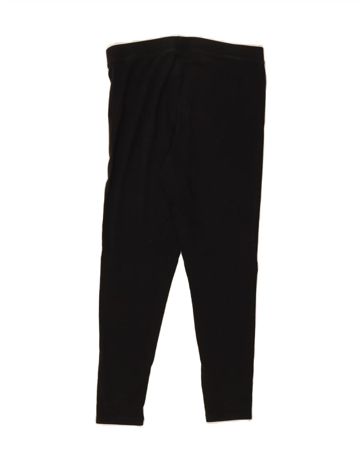 MARKS & SPENCER Womens Crop Leggings UK 12 Medium Black Cotton Vintage Marks & Spencer and Second-Hand Marks & Spencer from Messina Hembry 