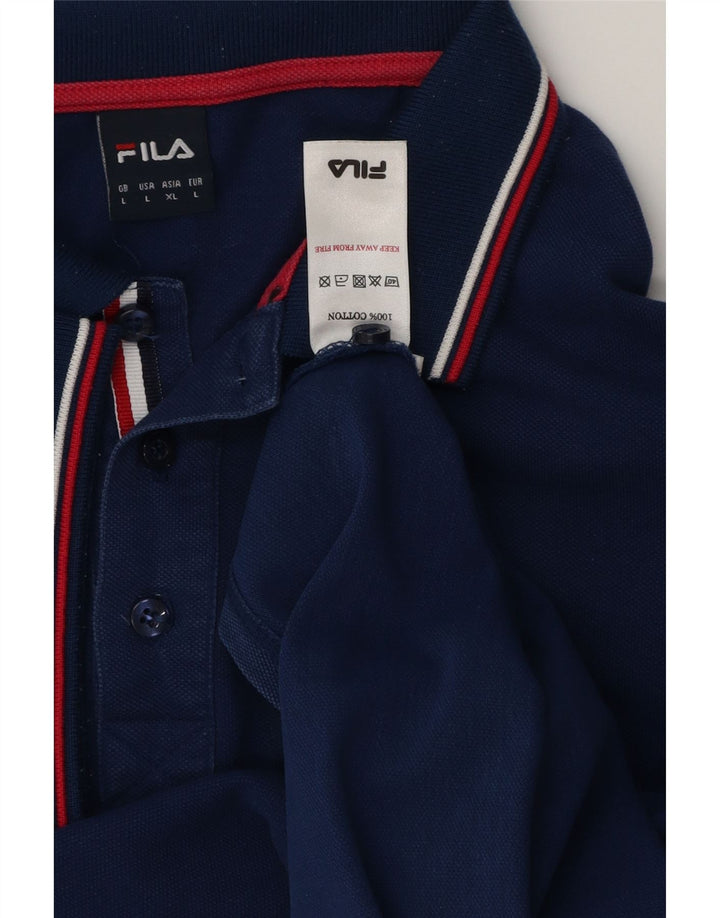FILA Poloskjorte til mænd Stor marineblå bomuld