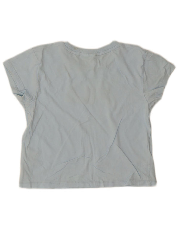 Fila Girls Crop Grafisk T-Shirt Top 9-10 År Blå Bomuld