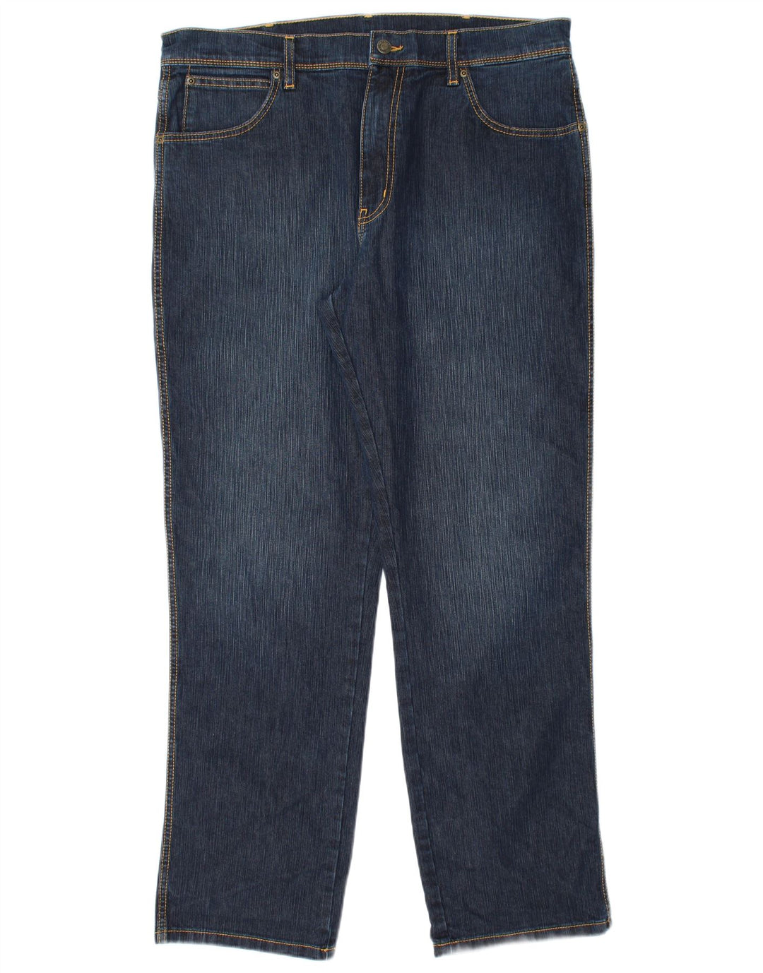 WRANGLER Herre Regular Fit Straight Jeans W38 L32 Blå Bomuld