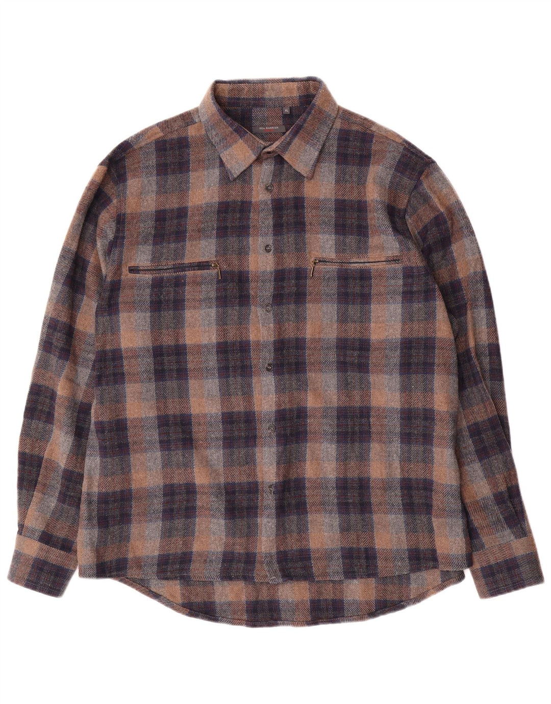 SEA BARRIER Herre Overshirt Shirt XL Grå ternet akryl