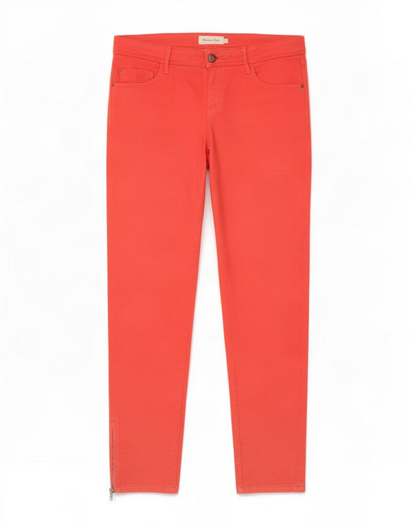 Massimo Dutti Dame Slim Jeans EU 38 Small W28 L30 Pink Bomuld