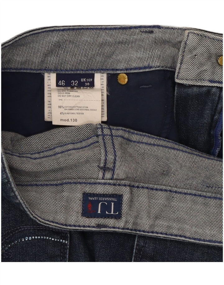 Trussardi lige jeans til kvinder W30 L30 blå bomuld