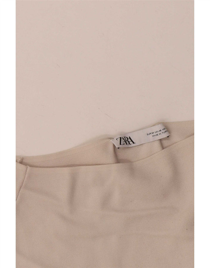 Zara Dame Off Shoulder Top UK 12 Medium White