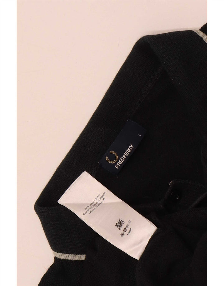 Fred Perry Herre poloshirt Stor sort bomuld