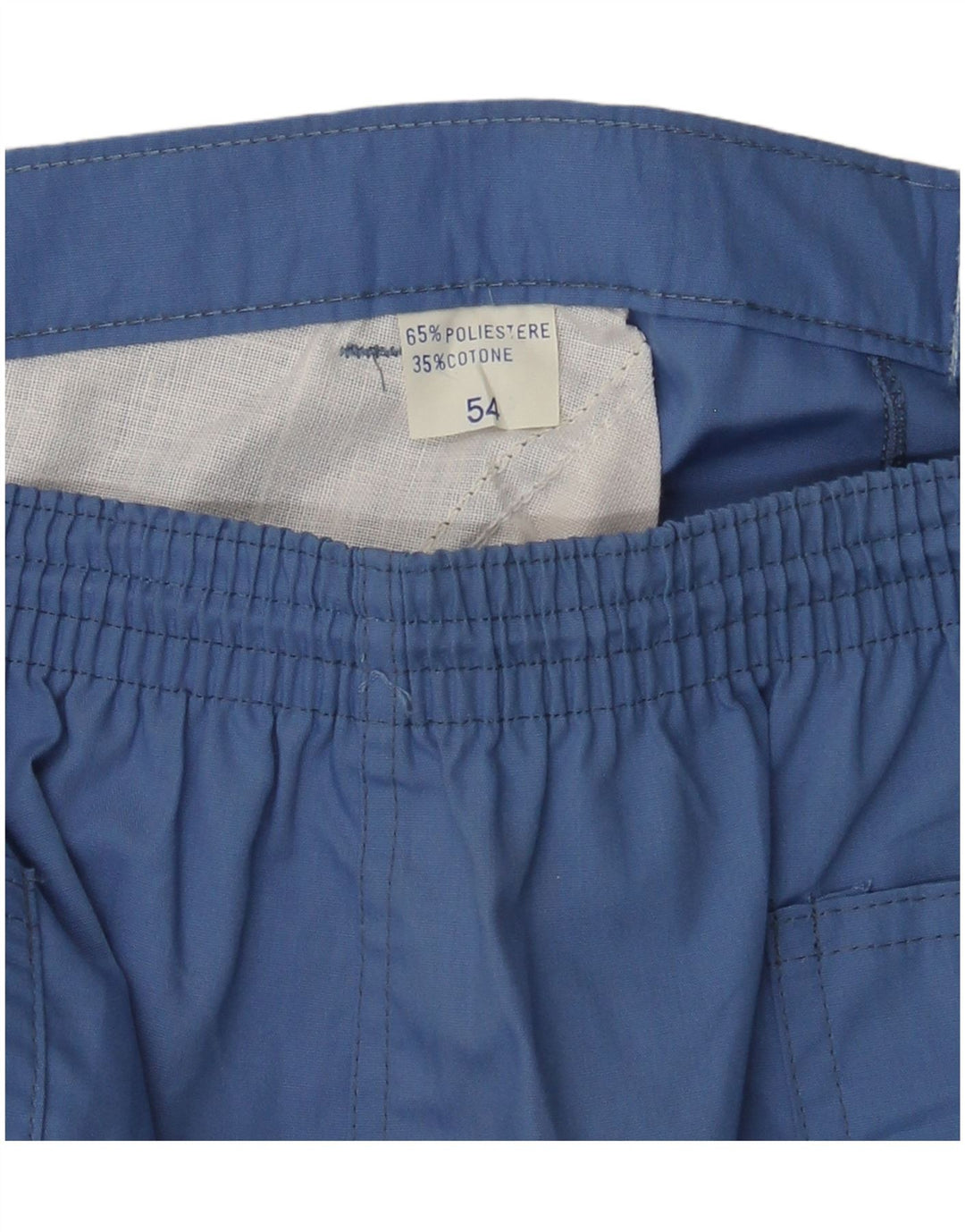 VINTAGE Chino Shorts til mænd IT 54 2XL W32 Blå Polyester