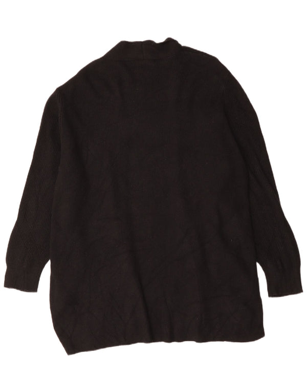 Marks & Spencer Dame Longline Open Cardigan Sweater UK 24 4XL Sort
