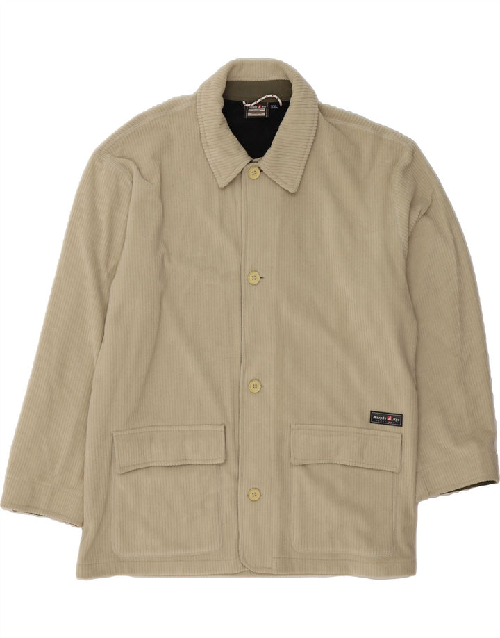 MURPHY & NYE Mens Corduroy Jacket UK 44 2XL Grey Polyester Vintage Murphy & Nye and Second-Hand Murphy & Nye from Messina Hembry 