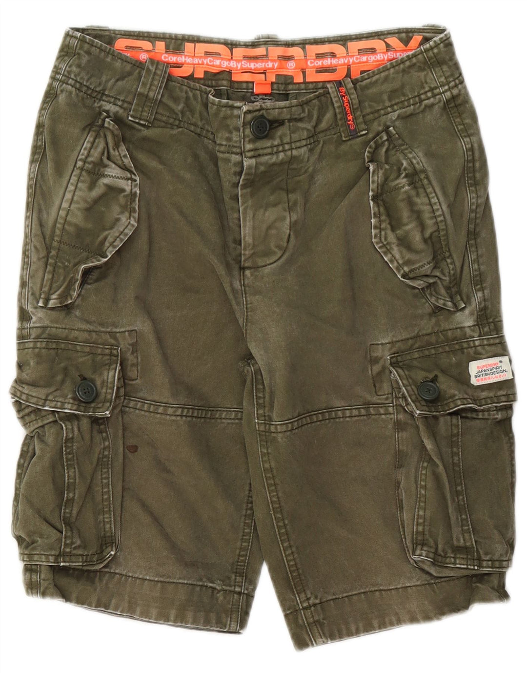 SUPERDRY Cargo Shorts til mænd Small W29 Khaki Bomuld