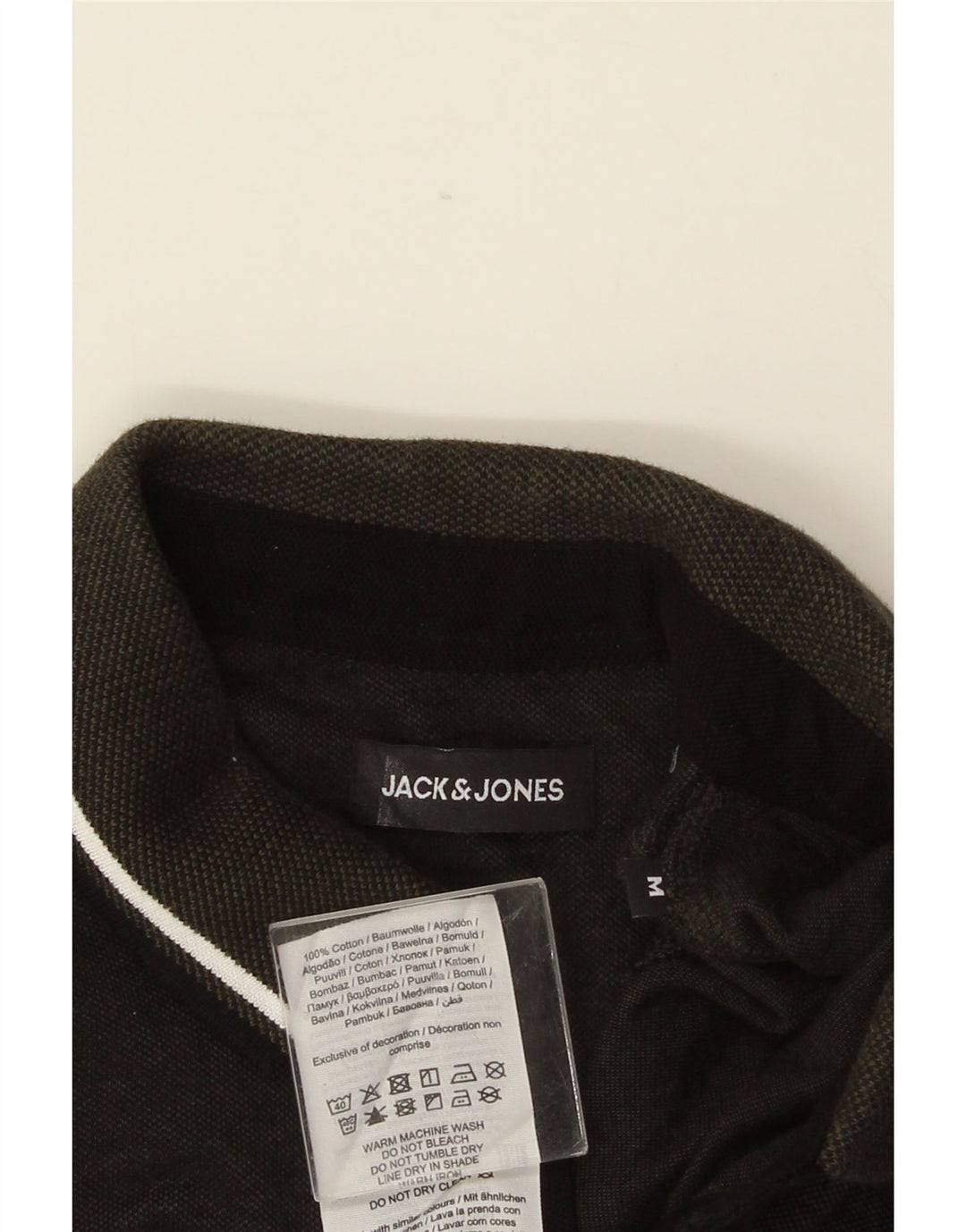 JACK & JONES Poloshirt til mænd mellemgrøn stribet bomuld