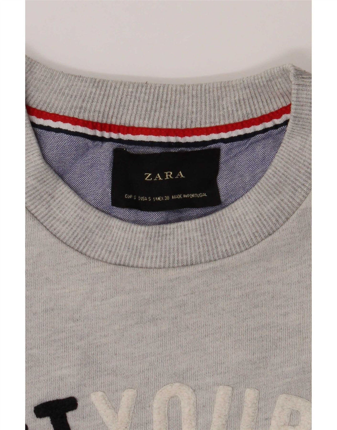 Zara Herre Grafisk Sweatshirt Jumper Lille Grå