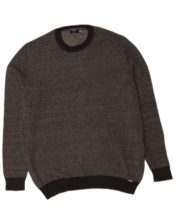 SUPERDRY Herre sweater med rund hals 2XL grå bomuld