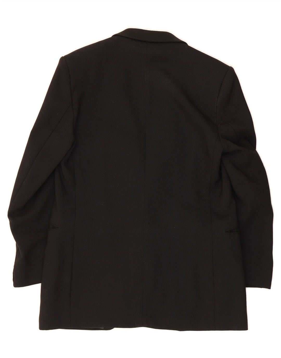 VINTAGE Mens 1 Button Blazer Jacket UK 36 Small Black Wool Vintage Vintage and Second-Hand Vintage from Messina Hembry 