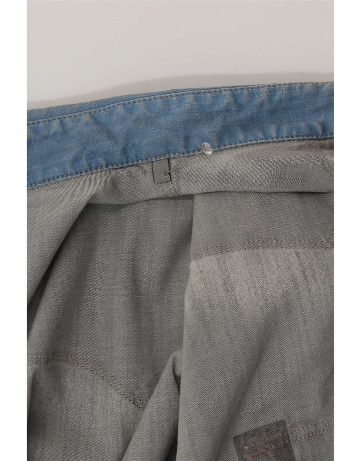 Vintage denimskjorte til mænd, stor blå bomuld