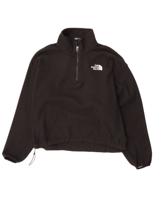 The North Face Dame Oversized Zip Neck Fleece Jumper UK 10 Small Black